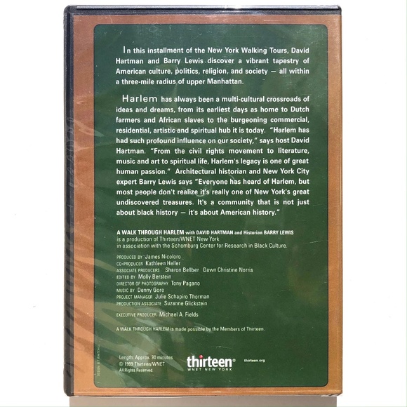 A Walk Through Harlem with David Hartman and Barry Lewis 1999 DVD Factory Sealed - Picture 2 of 2